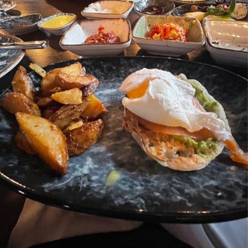 Agora DC - Salmon Benedict - Mediterranean Near Me - Washington, DC, District of Columbia