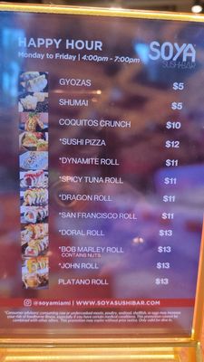 Menu photo 1 Soya Sushi & Bar Doral, FL