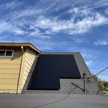Earth Electric - Part of our solar install with updated power line from roof to pole. - Solar Installation Near Me