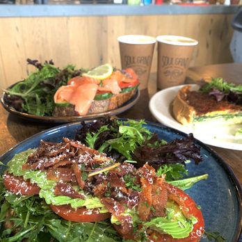 Soul Grind Coffee Roasters - Salmon Toast Avo & Bacon Toast - Coffee & Tea Near Me - Pacifica, California Soul Grind Coffee Roasters - Salmon Toast Avo & Bacon Toast - Coffee & Tea Near Me - Pacifica, California