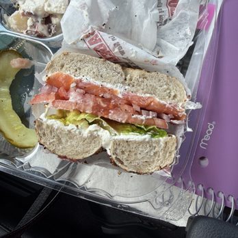 Bagel Boss Aventura - Gluten free everything bagel with cream cheese and lox - Bagels Near Me - Aventura, Florida