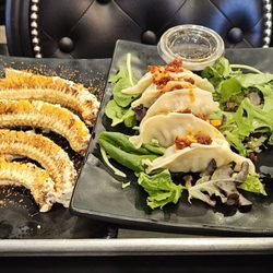 The House of Poke - Chili-Lime Corn Ribs and Steamed Chili Garlic Pork Dumplings