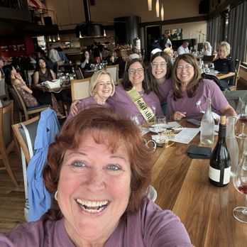 Willamette Valley Vineyards - Group photo in our wine t shirts - Wineries Near Me - Turner, Oregon