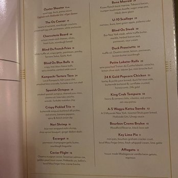 Blind Ox - Menu - Tapas/Small Plates Near Me - Honolulu, Hawaii Blind Ox - Menu - Tapas/Small Plates Near Me - Honolulu, Hawaii