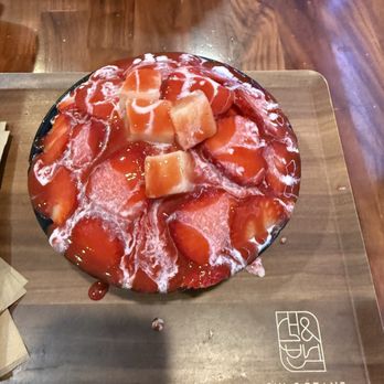 Sul & Beans - Fresh strawberry bingsoo - Desserts Near Me - Rowland Heights, California