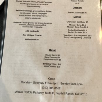 Mamón - Menu back - 08/2018 - Beer Bar Near Me - Foothill Ranch, California Mamón - Menu back - 08/2018 - Beer Bar Near Me - Foothill Ranch, California
