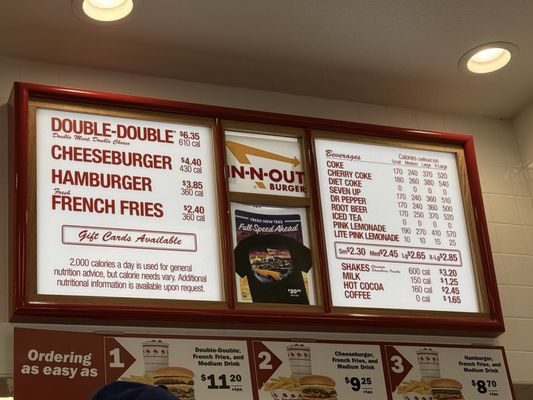Menu photo 1 In-N-Out Burger Bakersfield, CA Menu photo 1 In-N-Out Burger Bakersfield, CA