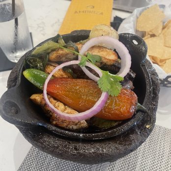 Ambriza - Molcajete Fajitas (beef + Chicken) - Mexican Near Me - Katy, Texas Ambriza - Molcajete Fajitas (beef + Chicken) - Mexican Near Me - Katy, Texas