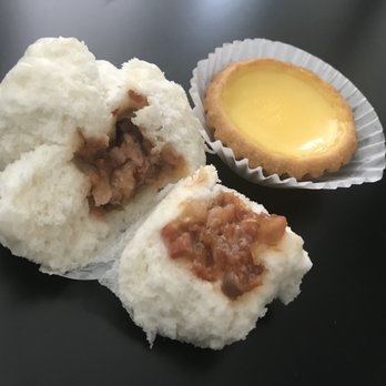 Dim Sum King - Steamed BBQ Pork Bao, Egg Tart [$1 ea] - Dim Sum Near Me - Seattle, Washington