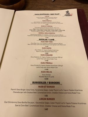 Menu photo 5 Nusr-Et Steakhouse Istanbul, 34 Menu photo 5 Nusr-Et Steakhouse Istanbul, 34