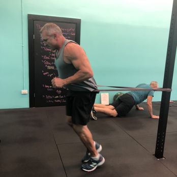 Primal Strength and Conditioning - Banded power sprints during a recent HIIT class. - Trainers Near Me - Lakeland, Florida