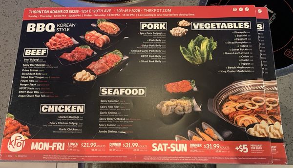 Menu photo 3 KPOT Korean BBQ & Hot Pot Thornton, CO Menu photo 3 KPOT Korean BBQ & Hot Pot Thornton, CO