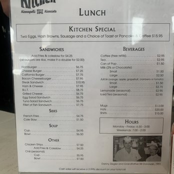 Our Kitchen - Lunch Menu - Breakfast & Brunch Near Me - Minneapolis, Minnesota
