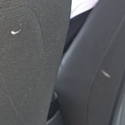 Priceless Car Rental - Stains on back of front seat - Truck Rental Near Me - Kenner, Louisiana