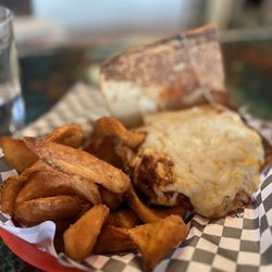 The Replay - Chicken Parmesan Sammie with Cajun Sidewinder Fries