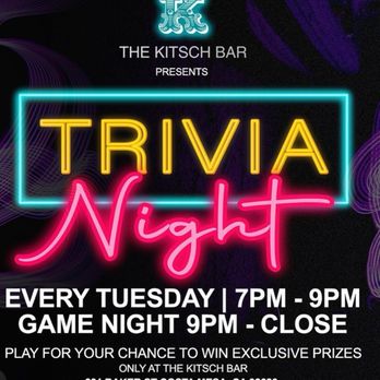 Kitsch Bar - Trivia night with prizes-yes please! - Lounges Near Me - Costa Mesa, California