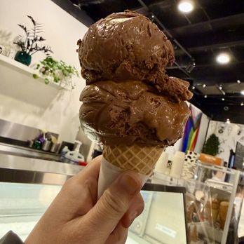 Cloud City Ice Cream - Regular Dark Chocolate Salted Caramel in a sugar cone. Was in way over my head. Should have gotten kid sized. But delish. - Ice Cream & Frozen Yogurt Near Me - Portland, Oregon Cloud City Ice Cream - Regular Dark Chocolate Salted Caramel in a sugar cone. Was in way over my head. Should have gotten kid sized. But delish. - Ice Cream & Frozen Yogurt Near Me - Portland, Oregon