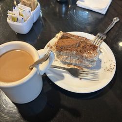 Brickhouse Pizza & Restaurant - Tiramisu and a warm coffee for dessert. Perfect for the cold rainy day that brought us to stop at this gem.