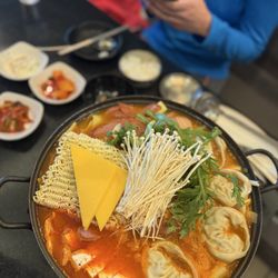 Hae-Nam Kalbi & Calamari - Army stew, Budae Hot Pot