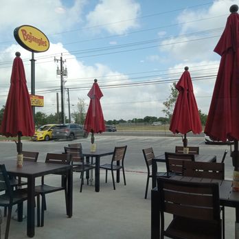 Bojangles - Four or five of the outdoor seating tables. - Chicken Shop Near Me - San Antonio, Texas Bojangles - Four or five of the outdoor seating tables. - Chicken Shop Near Me - San Antonio, Texas