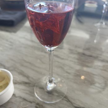 Mediterranean Room - Prosecco and hibiscus - Mediterranean Near Me - San Diego, California Mediterranean Room - Prosecco and hibiscus - Mediterranean Near Me - San Diego, California