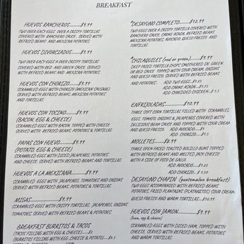 Mi Pueblito Mexican Cafe - Breakfast Menu Spring 2022 - Mexican Near Me - Caldwell, Idaho