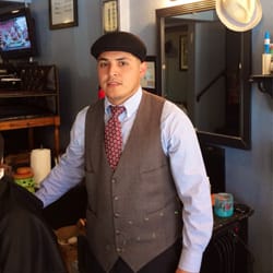Wilson's Classic Barber Shop - David, one of their newer barbers.  Nice guy and does a great job.