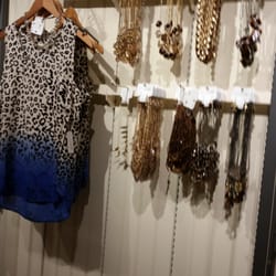 Charming Charlie - Miami - Silky blouses and matching necklaces.
