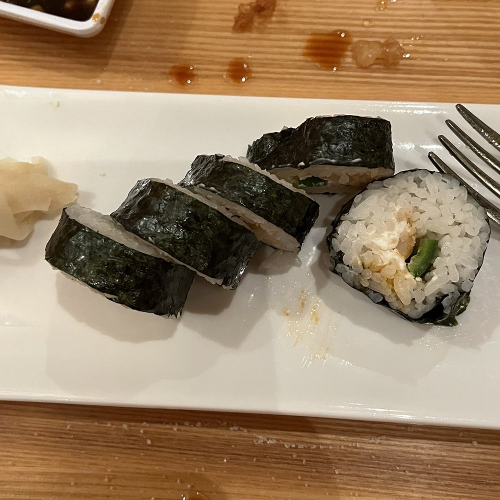 Yokozuna - Please notice the lack of filling inside the sushi roll. - Japanese Near Me - Tulsa, Oklahoma Yokozuna - Please notice the lack of filling inside the sushi roll. - Japanese Near Me - Tulsa, Oklahoma