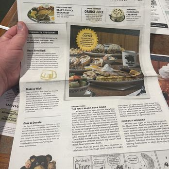 Black Bear Diner St Charles - Their menu is in the form of a newspaper! - Diners Near Me - St.Charles, Missouri Black Bear Diner St Charles - Their menu is in the form of a newspaper! - Diners Near Me - St.Charles, Missouri