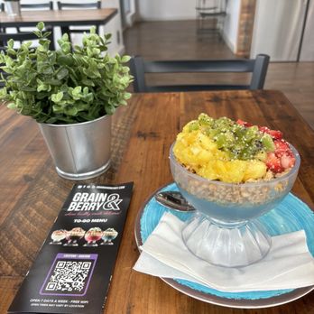 Grain and Berry - Fort Lauderdale - a bowl of fruit salad on a table - Acai Bowls Near Me - Fort Lauderdale, Florida Grain and Berry - Fort Lauderdale - a bowl of fruit salad on a table - Acai Bowls Near Me - Fort Lauderdale, Florida