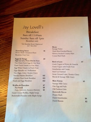 Menu photo 4 Jay Lovell's Highwood, IL
