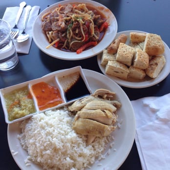 Savoy Kitchen - Hainan chicken and sausage spaghetti - Asian Fusion Near Me - Alhambra, California Savoy Kitchen - Hainan chicken and sausage spaghetti - Asian Fusion Near Me - Alhambra, California