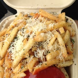 Garlic Parmesan fries with lemon & herbs