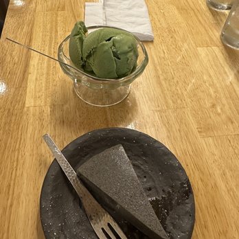 Daigo - Matcha ice cream and black sesame cheesecake. So perfect. - Sushi Bars Near Me - Palo Alto, California