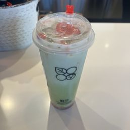 Cold 24 oz. Strawberry Matcha Latte