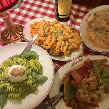 Arthur & Sons - Pesto pasta Spicy rigatoni (gluten free) Sausage and peppers Chicken alla vodka - Seafood Near Me - Jupiter, Florida Arthur & Sons - Pesto pasta Spicy rigatoni (gluten free) Sausage and peppers Chicken alla vodka - Seafood Near Me - Jupiter, Florida