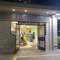 Entry to laundromat Entry to laundromat