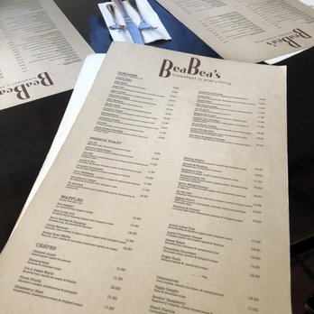Bea Bea's - Menu - Coffee & Tea Near Me - Burbank, California