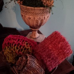 Lotus Skin Care Studio - Hand knit scarfs available at Lotus