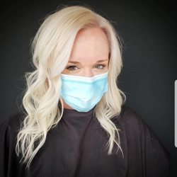 Platinum blonde on this Covid safe client by Marisa Samavati
