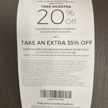 Kohl's - Coupon for using Amazon returns located inside the store. - Department Stores Near Me - MANTECA, California
