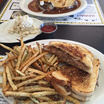 Got Plate Lunch - Loco Moco Plate & Kalua Pork Grilled Cheese Sandwich with a side of Shaka Fries (Upgrade +$1.50). - Hawaiian Near Me - Benicia, California Got Plate Lunch - Loco Moco Plate & Kalua Pork Grilled Cheese Sandwich with a side of Shaka Fries (Upgrade +$1.50). - Hawaiian Near Me - Benicia, California