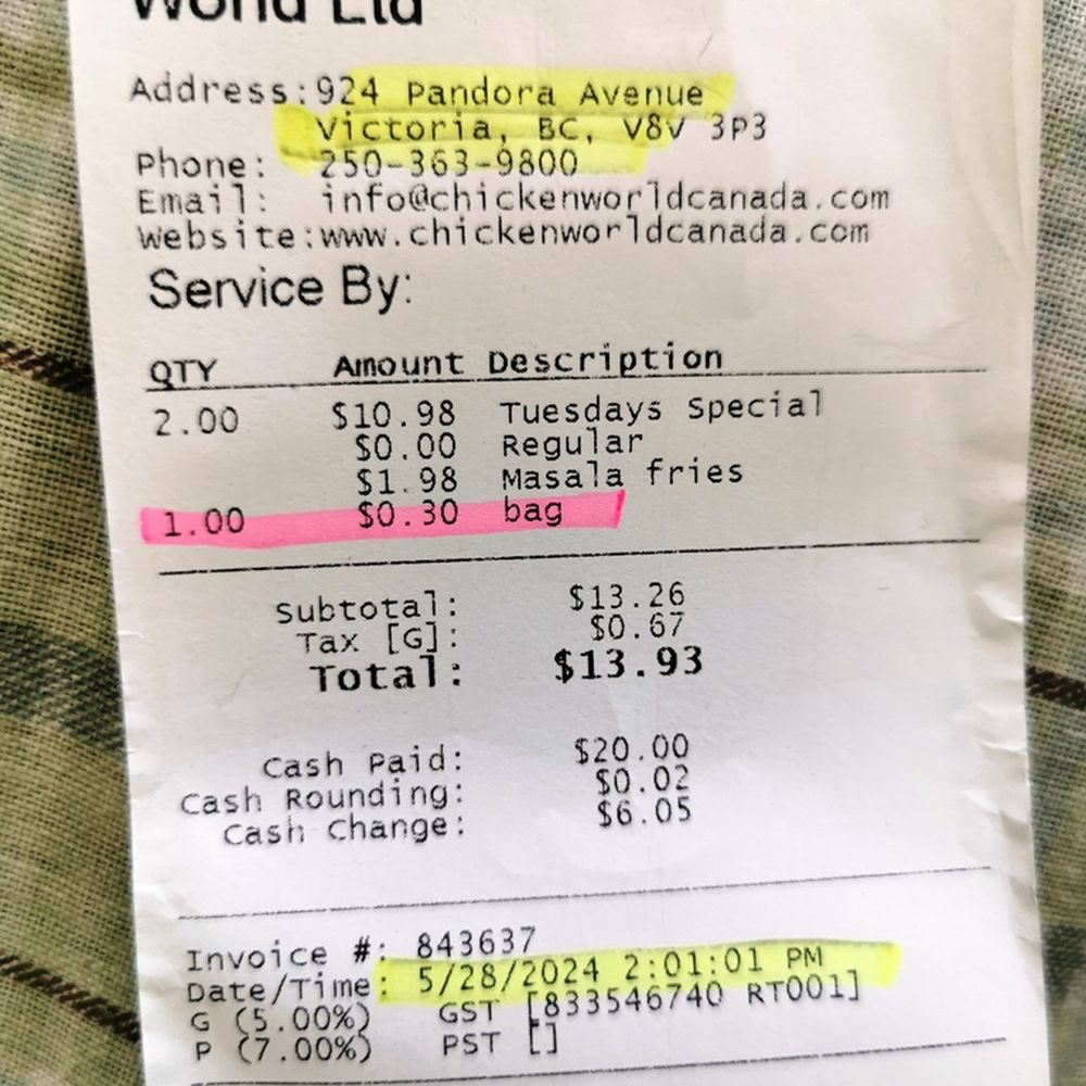 Chicken World - I dropped 2$ tips because it must take courage to work there even I slipped! - Fast Food Near Me - Victoria, British Columbia Chicken World - I dropped 2$ tips because it must take courage to work there even I slipped! - Fast Food Near Me - Victoria, British Columbia