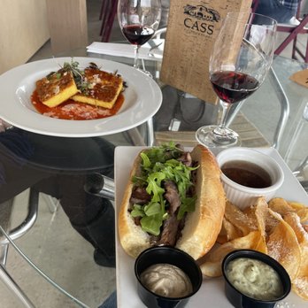 Cass Winery - Polenta cakes and the Cass Dip Sandwich - Wineries Near Me - Paso Robles, California Cass Winery - Polenta cakes and the Cass Dip Sandwich - Wineries Near Me - Paso Robles, California