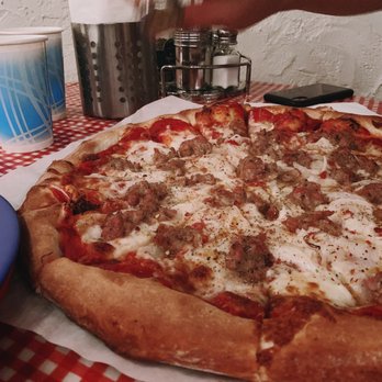 Dino's Pizza - Onions and sausage pizza! - Pizza Near Me - Burbank, California Dino's Pizza - Onions and sausage pizza! - Pizza Near Me - Burbank, California