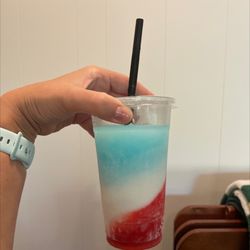 Lone Star Daiquiris - 24 oz All American. (Top down - hypnotic, pina colada, strawberry) Yum!!