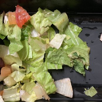 Banchetto Restaurant  - More gross discolored old looking salad. Don't order from here. This crap cost $14 - Italian Near Me - Nanuet, New York