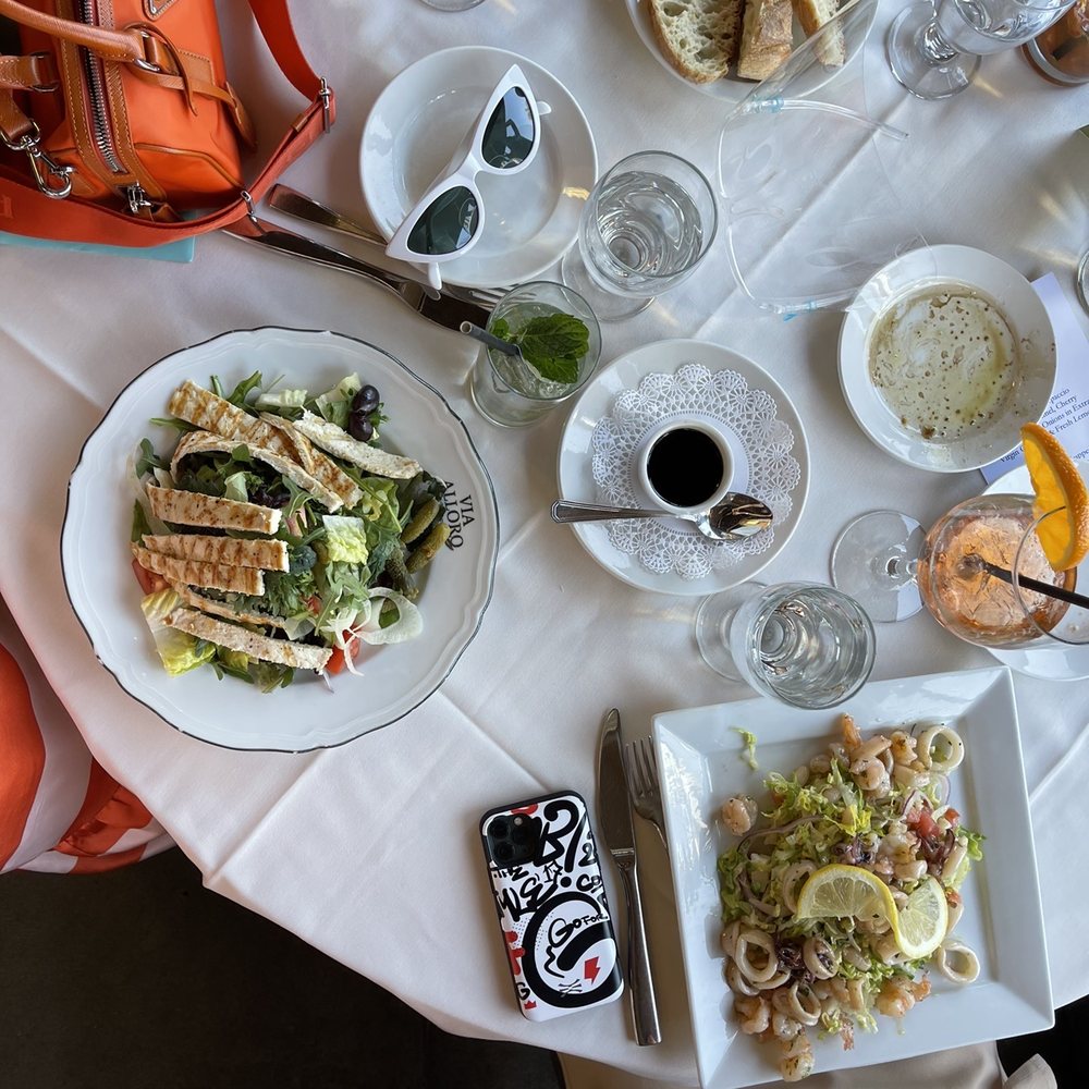 Via Alloro - Our salads. Cobb Salad and Calamari Fritti - Italian Near Me - Beverly Hills, California Via Alloro - Our salads. Cobb Salad and Calamari Fritti - Italian Near Me - Beverly Hills, California