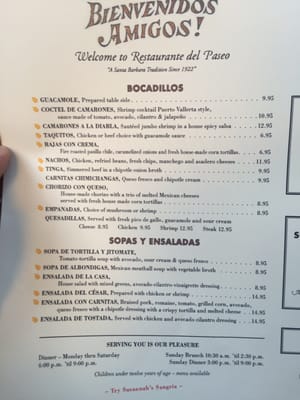 Menu photo 7 El Paseo Restaurant Santa Barbara, CA Menu photo 7 El Paseo Restaurant Santa Barbara, CA